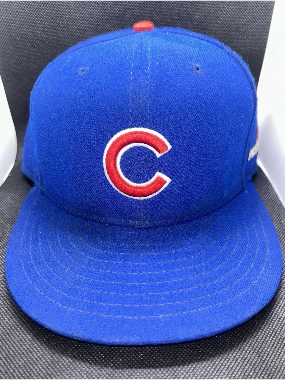 Chicago Cubs Blue 2015 Post Season Baseball Cap Hat Size 7 3/8 Fitted New Era